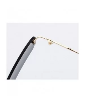 Rimless Rectangle Sunglasses Women Accessories Square Sun Glasses for Men Small - Gold With Yellow - CX18RSZT3ZW $8.08 Rimless