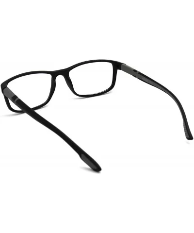 Soft Matte Black w/ 2 Tone Reading Glasses Spring Hinge 0.74 Oz - Z1 Matte Black Matte Grey - CN18SAQ3U49 $15.10 Rectangular