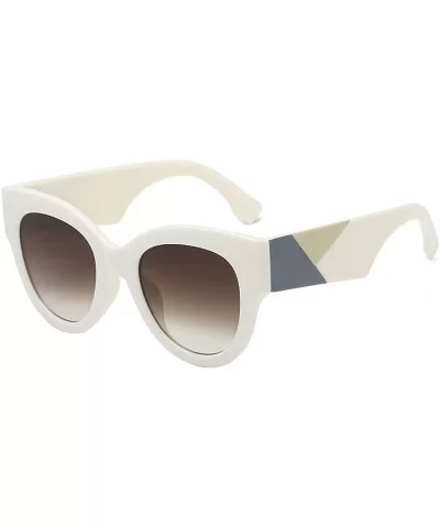 Sunglasses Retro Oval Polarized Goggles Glasses Eyewear - White - C018QQQ3SH5 $6.08 Oval