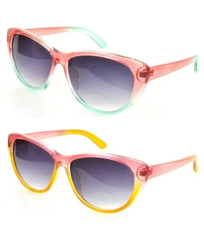 CANDY Cats Eye Sunglasses - Pink/Orange - CC199QCU02D $7.58 Cat Eye