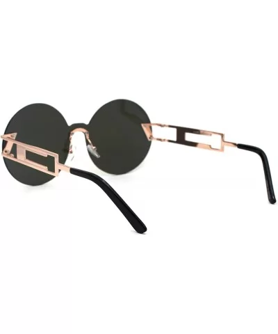 Color Mirror Round Shield Retro Circle Lens Hippie Sunglasses - Pink - CQ185R63NII $7.62 Round