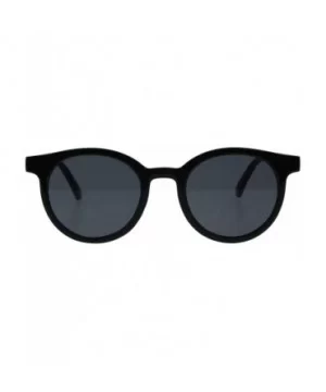 Designer Fashion Sunglasses Round Horn Rim Unisex Shades UV 400 - Black - C818HSHYAYS $9.25 Round