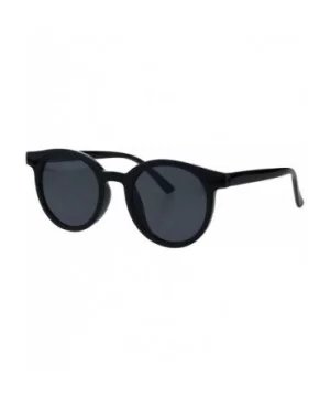 Designer Fashion Sunglasses Round Horn Rim Unisex Shades UV 400 - Black - C818HSHYAYS $9.25 Round