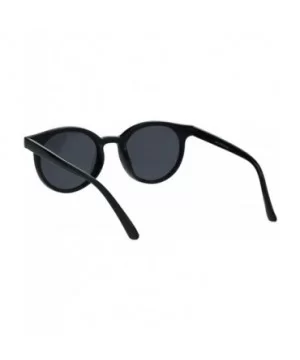 Designer Fashion Sunglasses Round Horn Rim Unisex Shades UV 400 - Black - C818HSHYAYS $9.25 Round