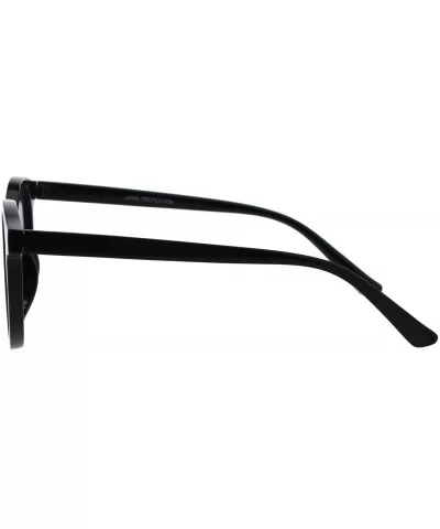 Designer Fashion Sunglasses Round Horn Rim Unisex Shades UV 400 - Black - C818HSHYAYS $9.25 Round