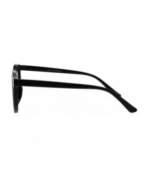 Designer Fashion Sunglasses Round Horn Rim Unisex Shades UV 400 - Black - C818HSHYAYS $9.25 Round