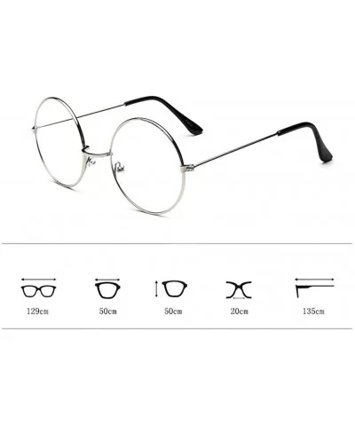 Light Blocking Glasses Fashion Oval Clear Lens Glasses Vintage Nerd Metal Glasses Frame - Gold - CH18SAKS6TT $7.55 Sport