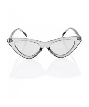 Cat Eye 1990's Retro Style Color Tone Lens for Women IL1003 - Crystal Grey - CC18KE490UR $7.45 Cat Eye