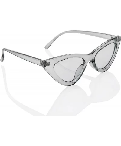 Cat Eye 1990's Retro Style Color Tone Lens for Women IL1003 - Crystal Grey - CC18KE490UR $7.45 Cat Eye