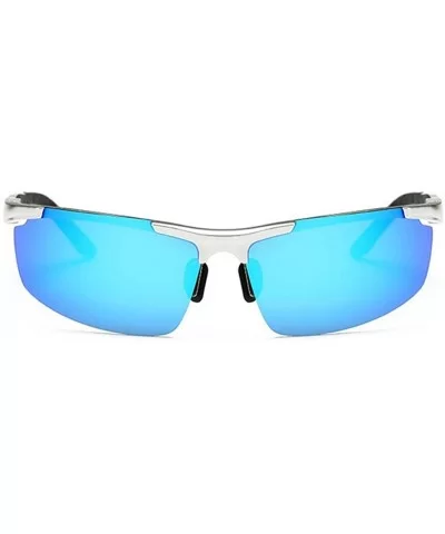 Polaris outdoor polarized sunglasses men's color sunglasses riding glasses - Silver Box - CY183NUXE6Y $23.28 Goggle