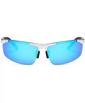 Polaris outdoor polarized sunglasses men's color sunglasses riding glasses - Silver Box - CY183NUXE6Y $23.28 Goggle