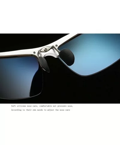 Polaris outdoor polarized sunglasses men's color sunglasses riding glasses - Silver Box - CY183NUXE6Y $23.28 Goggle