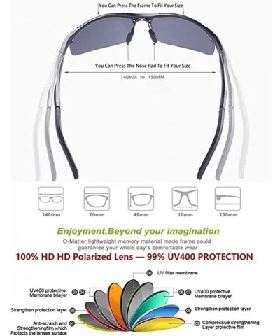 Polaris outdoor polarized sunglasses men's color sunglasses riding glasses - Silver Box - CY183NUXE6Y $23.28 Goggle