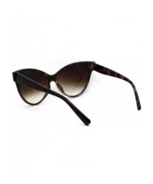 Womens Diva Metal Devil Horn Tip Cat Eye Designer Sunglasses - Brown - C012EA42VWR $5.92 Cat Eye