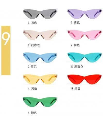 Fashion Frameless Sunglasses Vintage glasses - Yellow - CY18SSOEHQQ $10.14 Rectangular