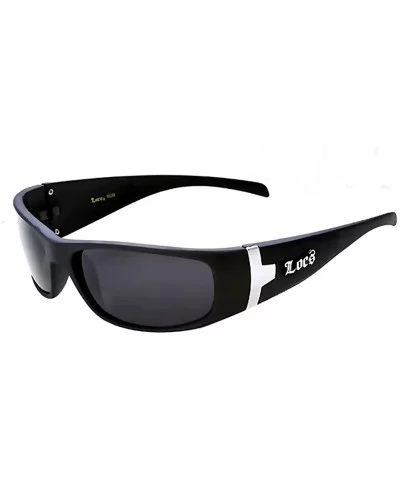 Sunglasses Hardcore Black Wraparound OG Shades Chrome Logo Inlay - C311N04II0J $7.09 Wrap