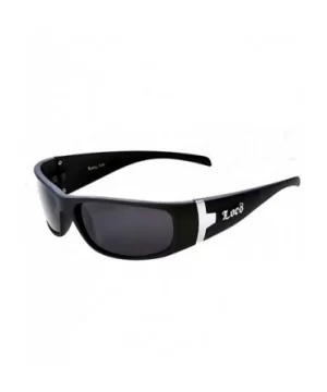 Sunglasses Hardcore Black Wraparound OG Shades Chrome Logo Inlay - C311N04II0J $7.09 Wrap