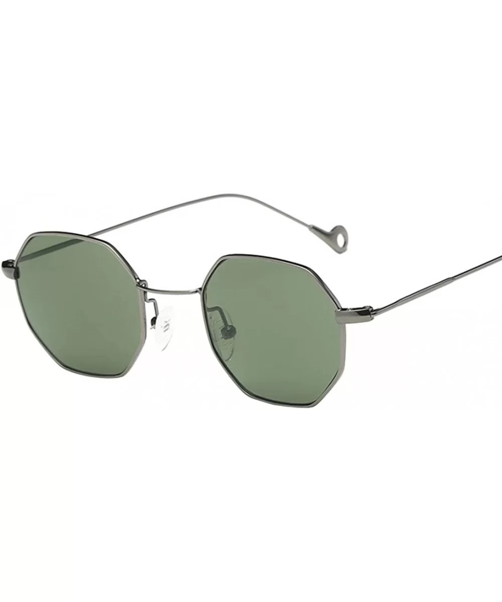 VIASA Cat Eye Mirrored Flat Lenses Street Fashion Vintage Metal Frame Sunglasses For Men/Women - Green - CH18DXY53ZW $6.06 Ca...