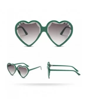 Women Man Fashion Vintage Heart Shape Big Frame Sunglasses Eyewear - D - CE18Q2Q70KO $7.54 Rimless