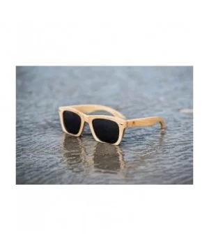 Real Solid Handmade Wooden Sunglasses for Men- Polarized Lenses with Gift Box - Bamboo - CI18S83WL36 $27.73 Rectangular