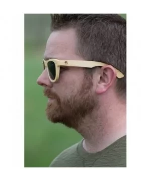 Real Solid Handmade Wooden Sunglasses for Men- Polarized Lenses with Gift Box - Bamboo - CI18S83WL36 $27.73 Rectangular