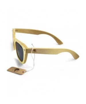 Real Solid Handmade Wooden Sunglasses for Men- Polarized Lenses with Gift Box - Bamboo - CI18S83WL36 $27.73 Rectangular