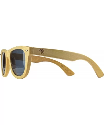 Real Solid Handmade Wooden Sunglasses for Men- Polarized Lenses with Gift Box - Bamboo - CI18S83WL36 $27.73 Rectangular