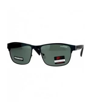 Pablo Zanetti Polarized Lens Sunglasses Unisex Fashion Square Frame - Black (Dark Green) - CJ189LKYXS2 $8.19 Square