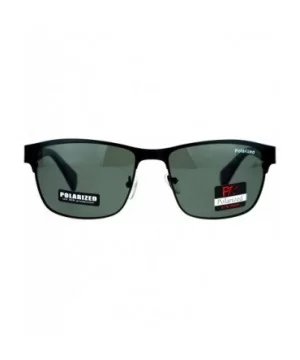 Pablo Zanetti Polarized Lens Sunglasses Unisex Fashion Square Frame - Black (Dark Green) - CJ189LKYXS2 $8.19 Square