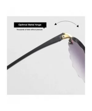 Fashion Men Women Sunglasses Outdoor Travel Beach Heart Shaped Frameless Eyewear - F - CQ190HQSYIS $6.81 Rimless