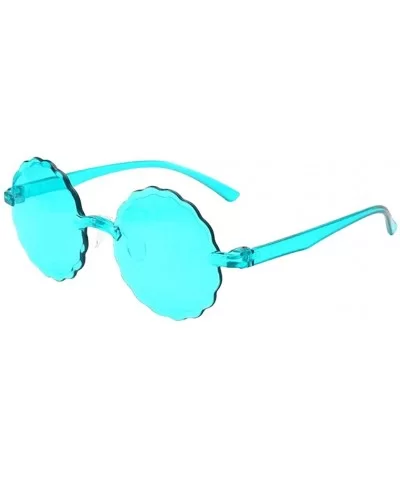 Sunglasses Transparent Candy Color Eyewear Frameless Multilateral Shaped Sunglasses Jelly Candy Colorful - A - CM19075ZSAU $5...