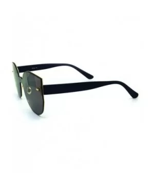 7076-1 Oversized XL One Piece Rimless Cateye Sunglasses - Turquoise - CP18R884339 $9.82 Rimless