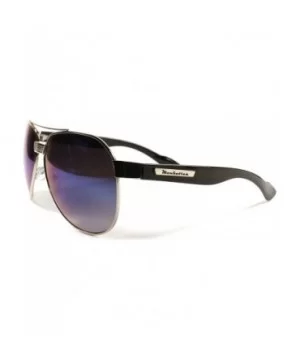 Designer Stylish Military Mens Womens Oversized Air Force Style Sunglasses - Silver / Blue - CQ18XL743DI $7.17 Oversized