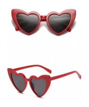 Women Retro Fashion Heart-shaped Shades Sunglasses Integrated UV - 5134d - C118RS4YLSC $6.61 Semi-rimless