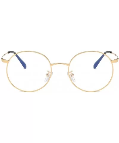 Classic Vintage Round Frame Shade Sunglasses Anti Ultraviolet Eyes Glasses - Gold - CP196OMUKXA $6.50 Round