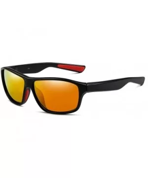 Polarized Sports Sunglasses for Driving golf Fishing Men Women - Black/Red - CO18E5LU5ZC $13.71 Sport