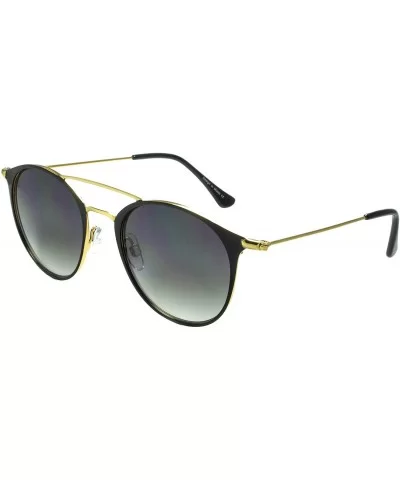 7088 Round Sunglasses UV Protection - Gold / Black - C418O7MADQ0 $35.20 Round