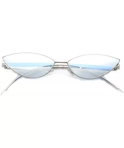 Cat Eye Sunglasses Small Candy Color Fashion Sun Glasses For Women Gift Summer - Blue - CC18DI3N9SD $7.72 Cat Eye