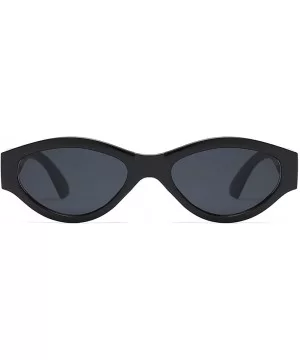 Women Sunglasses Retro Black Drive Holiday Oval Non-Polarized UV400 - Black - CN18R5TDGTM $5.99 Oval