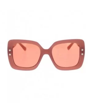 Womens Minimal Mod Thick Plastic Rectangular Butterfly Designer Sunglasses - All Pink - CH18QZ7Q8OE $8.27 Rectangular