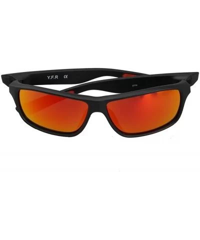 Polarized Sports Sunglasses for Driving golf Fishing Men Women - Black/Red - CO18E5LU5ZC $13.71 Sport