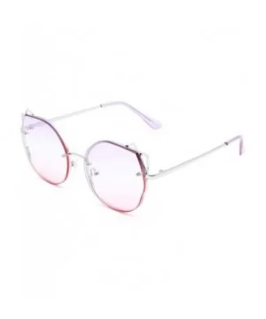 Retro Cat Eye Small Lenses Sunglasses Slender Metal Frame Ladies Fashion Vintage Triangle Sun Glasses For Women - CZ18WM94T6C...