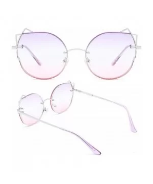 Retro Cat Eye Small Lenses Sunglasses Slender Metal Frame Ladies Fashion Vintage Triangle Sun Glasses For Women - CZ18WM94T6C...