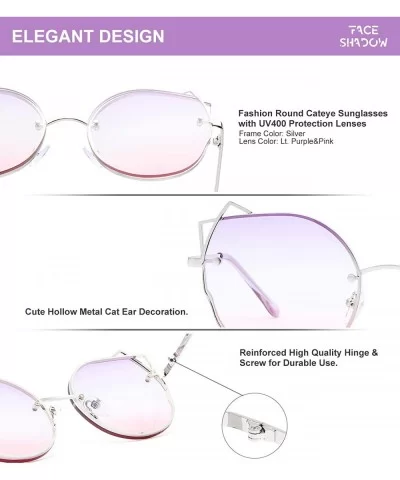 Retro Cat Eye Small Lenses Sunglasses Slender Metal Frame Ladies Fashion Vintage Triangle Sun Glasses For Women - CZ18WM94T6C...