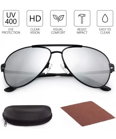 Aviator Sunglasses for Men- Classic Eyewear with Sun Glasses Case- UV400 Protection- Ultra Lightweight - CL123L2LDRT $11.66 S...