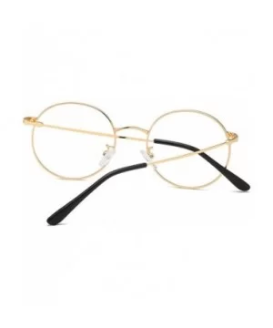 Classic Vintage Round Frame Shade Sunglasses Anti Ultraviolet Eyes Glasses - Gold - CP196OMUKXA $6.50 Round