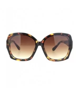 Womens Mod Oversize Plastic Butterfly Chic Sunglasses - Tortoise Gradient Brown - CJ18MGRSNS2 $7.99 Oversized