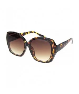 Womens Mod Oversize Plastic Butterfly Chic Sunglasses - Tortoise Gradient Brown - CJ18MGRSNS2 $7.99 Oversized