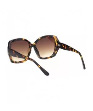 Womens Mod Oversize Plastic Butterfly Chic Sunglasses - Tortoise Gradient Brown - CJ18MGRSNS2 $7.99 Oversized