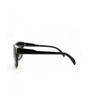 Womens Square Sunglasses Metal Top Corners Chic Trendy Designer Fashion - Black - C511X91M4RB $8.65 Square